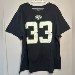 Adams 33 Jets Nike Black and White Men's Shirt